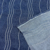 European Sashiko Waves on Denim