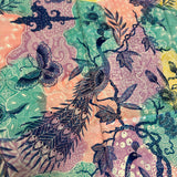 (Hand-stamped) A Pair of Peacock on Tree Multi