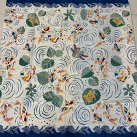 (Hand stamped Batik) Koi and dragonfly Multi with Panel