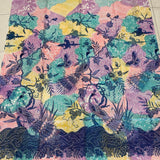 (Hand-stamped) A Pair of Peacock on Tree Multi