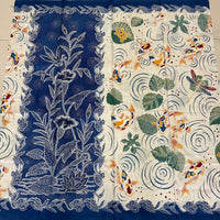 (Hand stamped Batik) Koi and dragonfly Multi with Panel