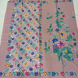 (Hand stamped Batik) Dancing Flowers with Panels Nude