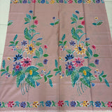(Hand stamped Batik) Dancing Flowers with Panels Nude