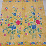(Hand stamped Batik) Stalk of Flowers Yellow