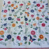 (Hand-stamped batik) Flowers Butterflies Vines Multi
