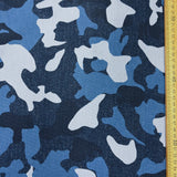 Blue Camouflage on Denim