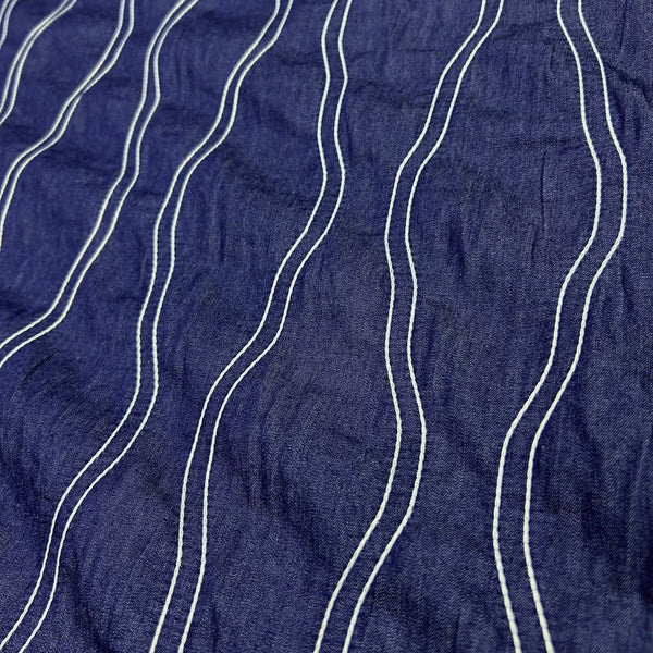 European Sashiko on Tencel Denim