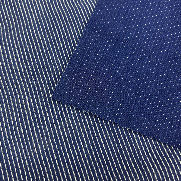 European Sashiko Dots on Denim