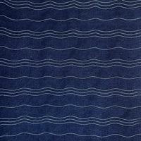 European Sashiko Waves on Denim