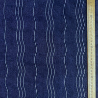European Sashiko Waves on Denim