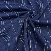 European Sashiko Waves on Denim