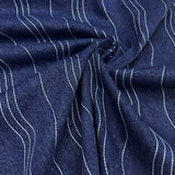 European Sashiko Waves on Denim