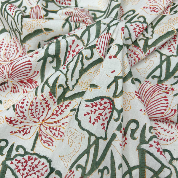 Block Print Pond Animals with Lily White