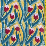 Block Print Fields of Tulips Yellow