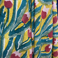 Block Print Fields of Tulips Yellow