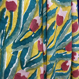 Block Print Fields of Tulips Yellow