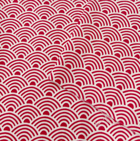 Seigaiha Waves Small Red