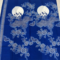 (Hand stamped Batik) Fly to the Moon Royal Blue