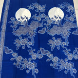 (Hand stamped Batik) Fly to the Moon Royal Blue