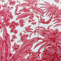 Block Print Tropical Forest Red