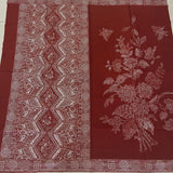 (Hand stamped Batik) Stalks of Flowers Caramel