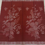 (Hand stamped Batik) Stalks of Flowers Caramel