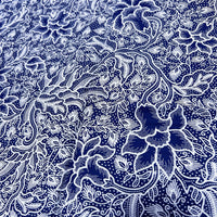 The Floral Vines Blue Batik