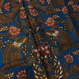 Batik Bird among the Flowers Motif Blue