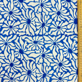 Block Print White and Royal Blue Flowers