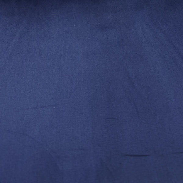 Solid Dark Blue Cotton Twill