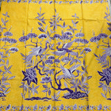 (Hand-stamped batik) Stocks Dance against Yellow Background