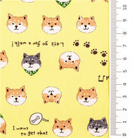 Shiba Inu fabric bone bowl yellow Japanese dogs neckerchief