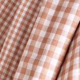 GINGHAM OFF-WHITE MAPLE FABRIC