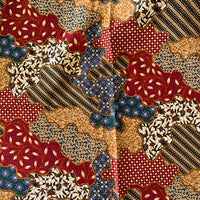 Floral and Traditional Patch Motif Batik Red