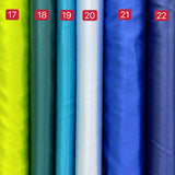 Satin in various solid colours