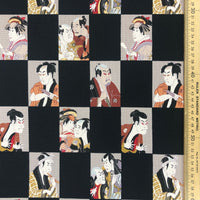 Ōkubi-e Prints Cotton Duck Fabric