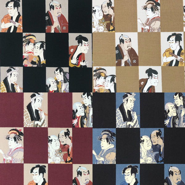 Ōkubi-e Prints Cotton Duck Fabric