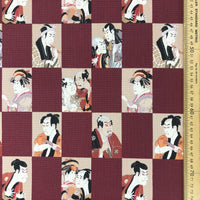 Ōkubi-e Prints Cotton Duck Fabric