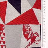 red grey natural color bird animal Jacquard Echino Gara Kokka fabric